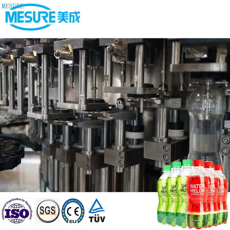 24000BPH في الساعة عالي السرعة زجاجة الحيوانات الأليفة آلة تعبئة مشروب الغازية