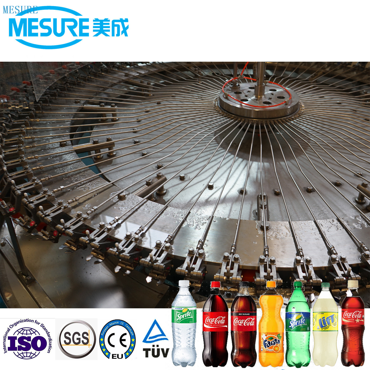  شطف المشروبات الغازية الأوتوماتيكية شطف السد 3 في خط إنتاج كتلة أحادية