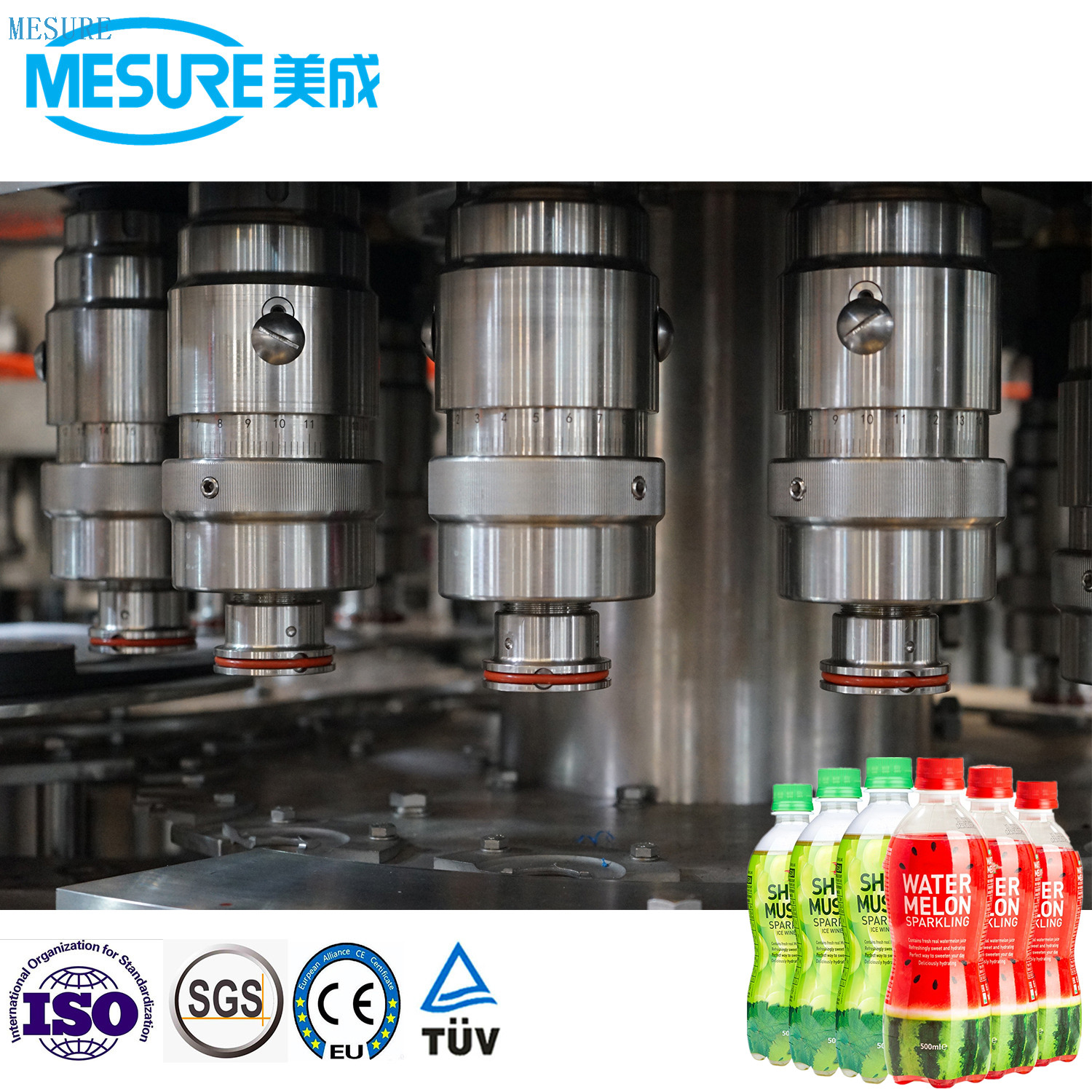 24000BPH في الساعة عالي السرعة زجاجة الحيوانات الأليفة آلة تعبئة مشروب الغازية