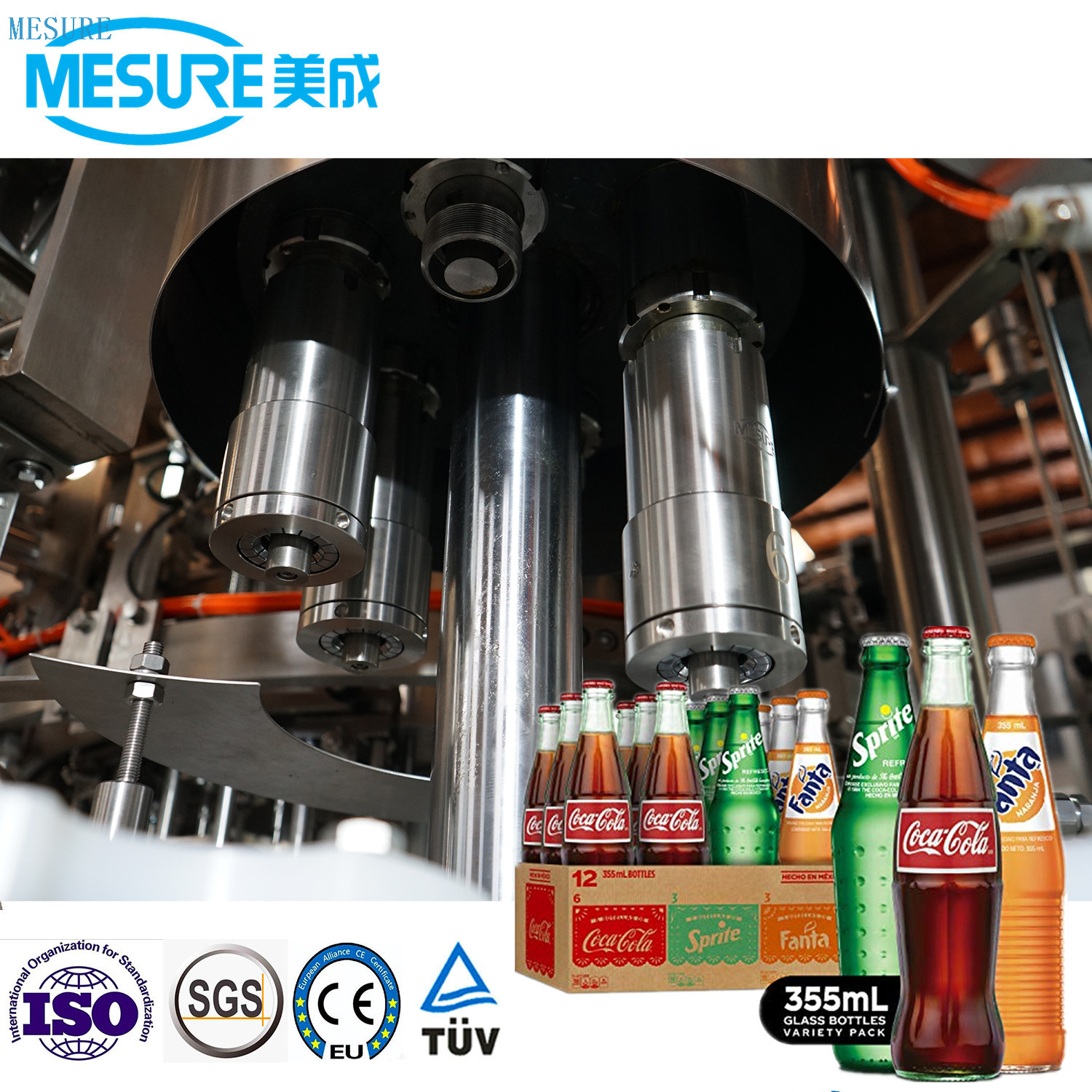 خط تعبئة مشروبات عالي السرعة مع شطف السد شطف 