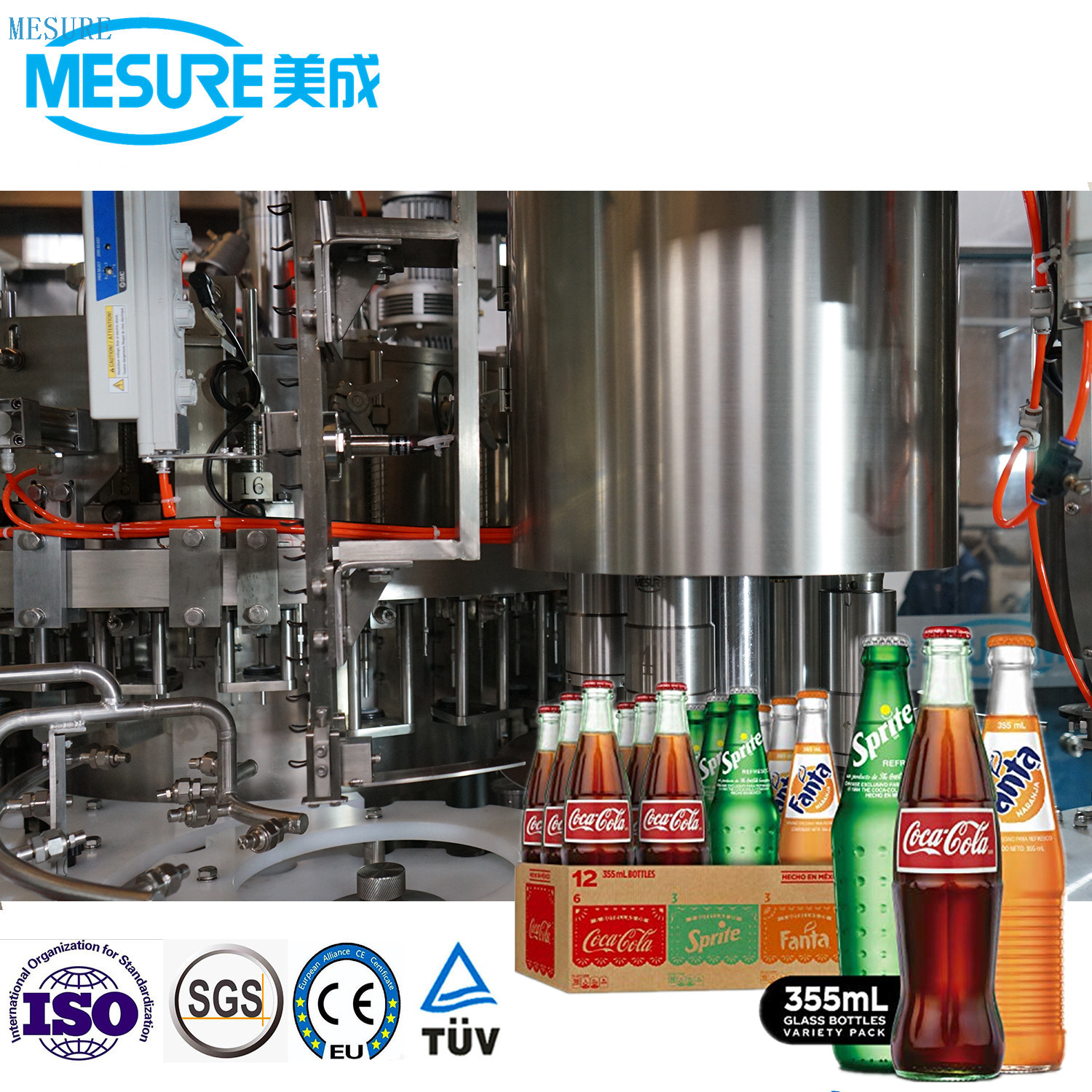 خط تعبئة مشروبات عالي السرعة مع شطف السد شطف 