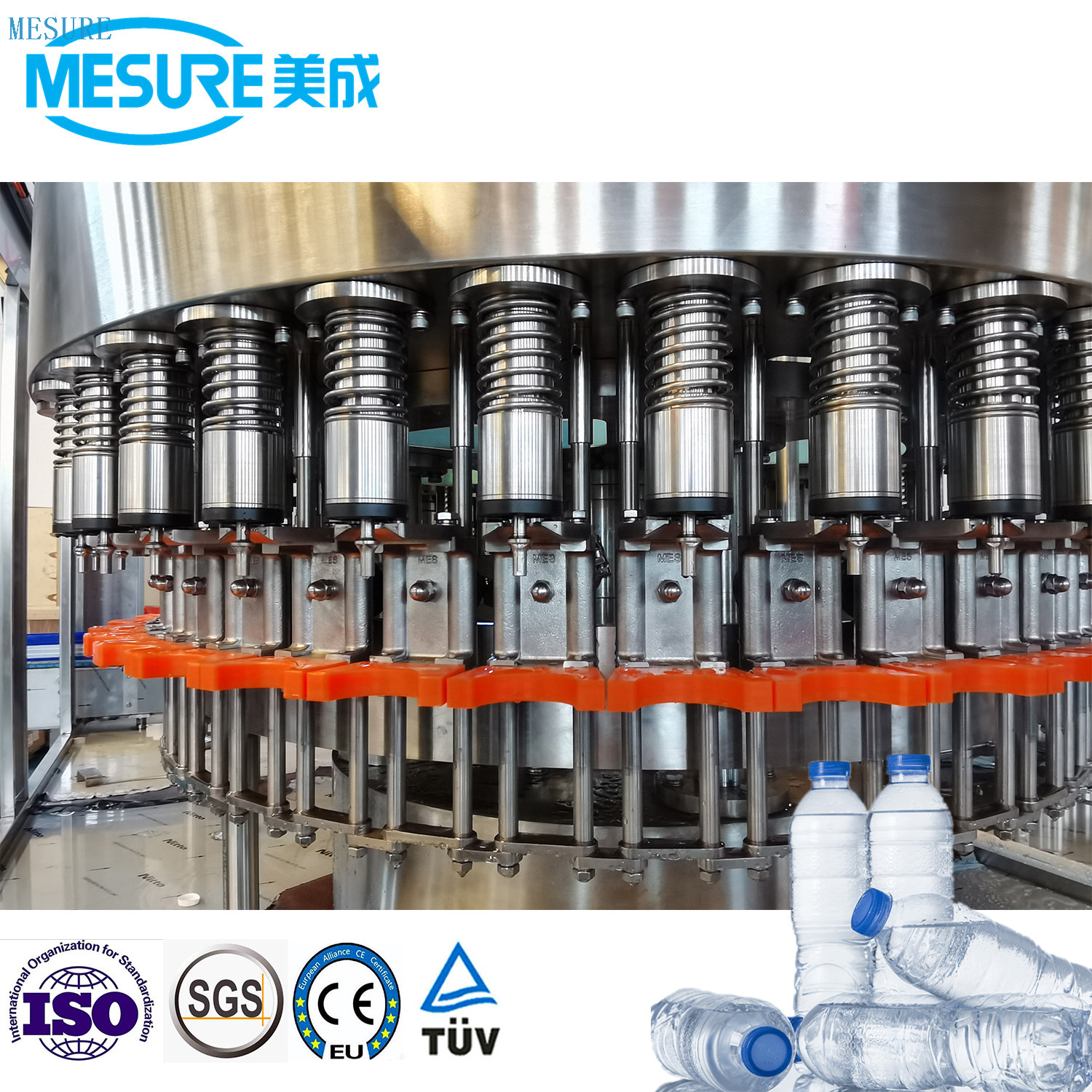 آلة ملء ماء زجاجة الحيوانات الأليفة التلقائية الكاملة